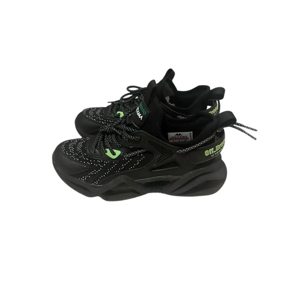 SAKITAMA Men’s 6 Black Green Sport Running Non Slip Casual Athletic Blade Shoes